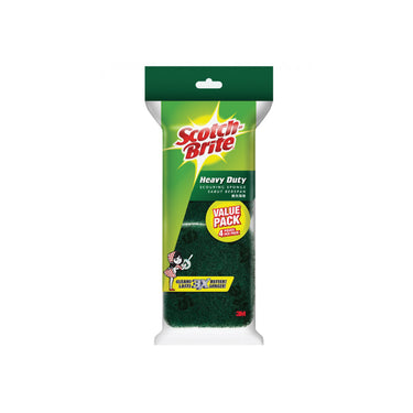 SCOTCH BRITE Kitchen Tough Cleaning Dual-Sided Scouring Sponge (4pcs)
