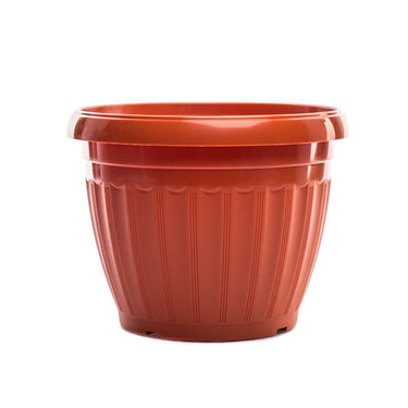 ELIANWARE Plastic Round Flower Pot (19cm x 16cm)