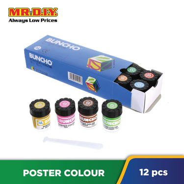 BUNCHO Poster Color 15CC 12 Colors