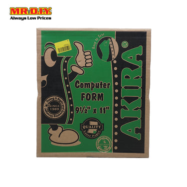 AKIRA 1 Ply 2UP Computer Form 9.5 x 11 Inch (1000 Sheets)