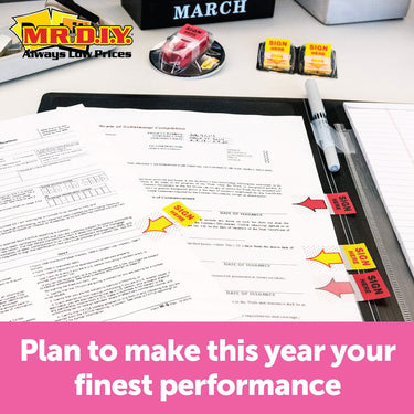 3M Removable Post-It Tape Flag Sign Here (105 x 75 x 15mm)