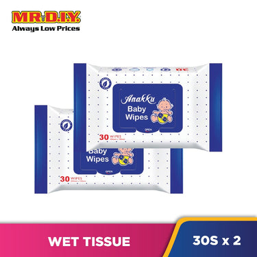 ANAKKU Baby Wipes Wet Tissue (2pcs x 30's)
