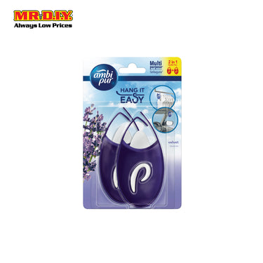 Ambi Pur Mini Fresh Velvet Lavender 2 in 1 Small Space Freshener 2 x 4.5ml Bundle Pack