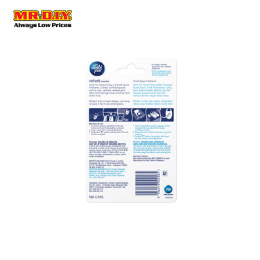 Ambi Pur Mini Fresh Velvet Lavender 2 in 1 Small Space Freshener 2 x 4.5ml Bundle Pack