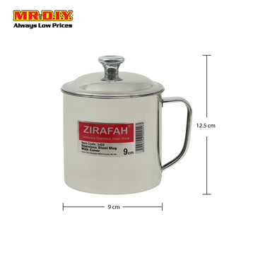 ZIRAFAH Stainless Steel Mug With Cover (9cm)