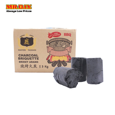 BBQ Charcoal Briquette Hexagonal (12 X 3 KG)