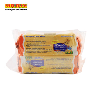 PUREEN Extra Moist Baby Wipes Fragrance Free with Clip Cover (2pcs x 80's)
