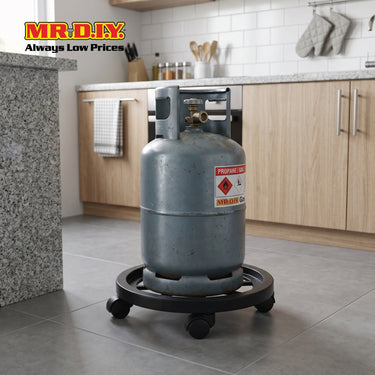 (MR.DIY) Plastic Round Roller Gas Cylinder Stand (34cm)