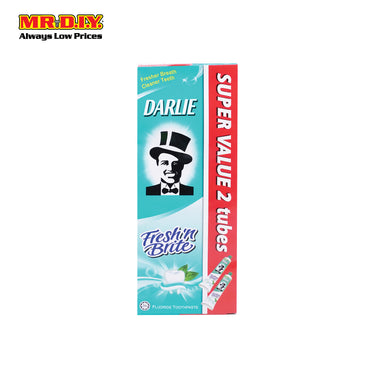 DARLIE Twin Pack Fresh 'N Brite Sweet Mint Fluoride Toothpaste (2 x 140g)