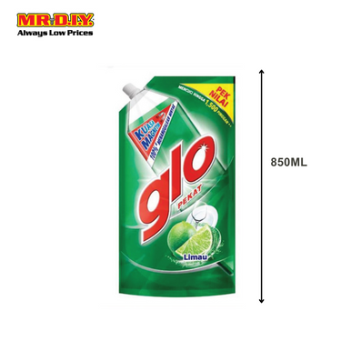 GLO Active Foam Dishwashing Liquid Lime Refill Pack (850ml)