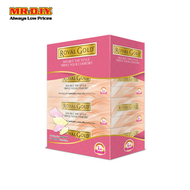 ROYAL GOLD Tone Facial Tissue - 3 ply (4 x 80s)