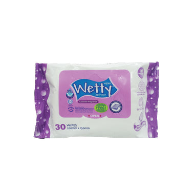 WETTY Wet Wipes Lavender 30 Sheet (30pcs)