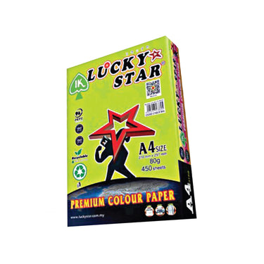 LUCKY STAR Green Paper A4 80gsm (450 Sheets)