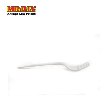 (MR.DIY) Disposable White Plastic Fork Garpu Putih Plastik (50pcs) (6inch)