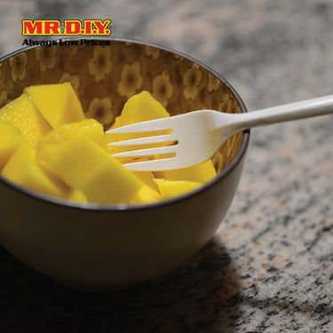 (MR.DIY) Disposable White Plastic Fork Garpu Putih Plastik (50pcs) (6inch)