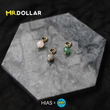 [Limited Edition] HIAS JEWELLERY 3-Piece Interchangeable Gold Pendant with Natural Stone Mix