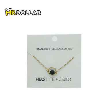 HIAS JEWELLERY Gold Bracelet with Black Lava Natural Diffuser Stone