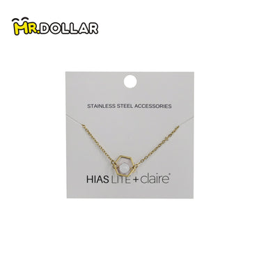 HIAS JEWELLERY Gold Bracelet with Coloured Stones (Green/White/Red)