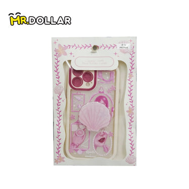 CASEBYAZZA x KAMELIA Thick Double-Layered Phone Case + Pink Shell Pop Socket