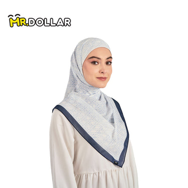 NAELOFAR Mono Cotton Chiffon Square in  Hijab Bawal (45inch)