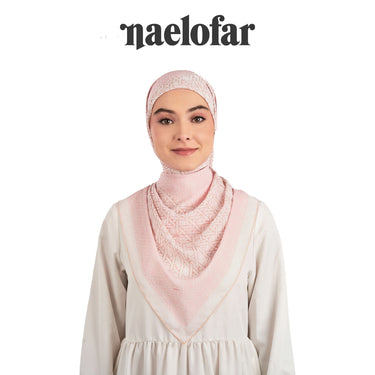 NAELOFAR Mono Cotton Chiffon Square in  Hijab Bawal (45inch)