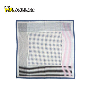 NAELOFAR Geo Cotton Chiffon Square In Hijab Bawal (45inch)