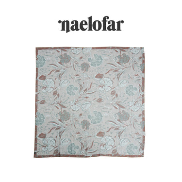 NAELOFAR Petal Cotton Chiffon Square In Hijab Bawal (45inch)