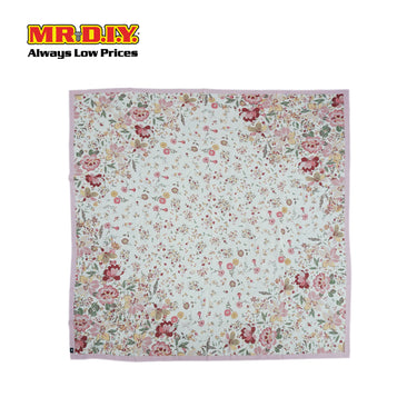 NAELOFAR Floral Cotton Chiffon Square In Hijab Bawal (45inch)