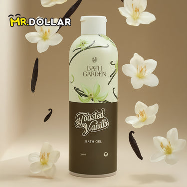 [LIMITED EDITION] NEW BATH GARDEN Softening & Brightening Bath Gel Body Wash (300ml) Toasted Vanilla