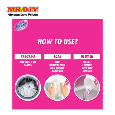 VANISH Liquid Detergent Crystal White 500ml