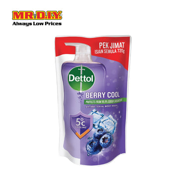 DETTOL Berry Cool Body Wash Shower Gel Refill Pouch 720g