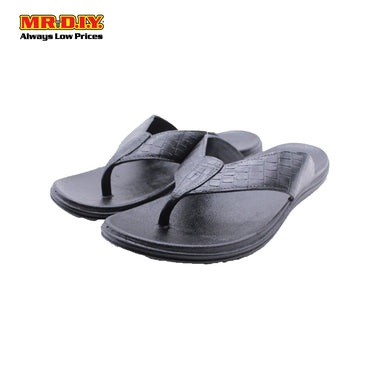 (MR.DIY) PVC Lightweight Man Sandal - Black Color (Size: 8)