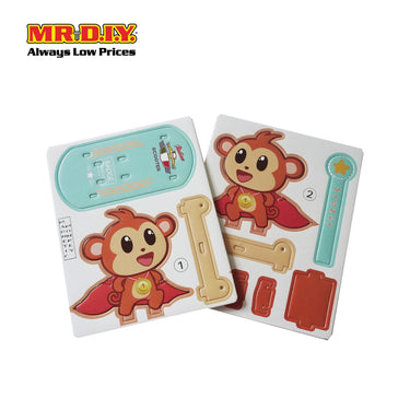 STEM Handmade Science Tinkering Kids Toys Monkey Skating