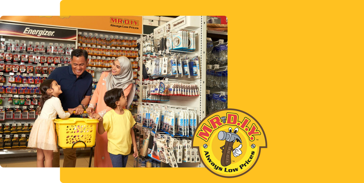 Customers shopping inside an MR D.I.Y. store