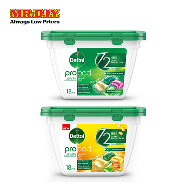 DETTOL All-in-One Antibacterial Laundry Pro Pod (18 pcs)