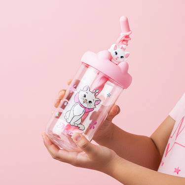 Marie The Cat Water Bottle With Straw (500ml)