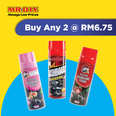 GETSUN Silicone Dashboard Polish Spray Peach Scent (450ml)