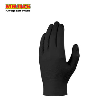 (MR.DIY) TOP GLOVE Nitrile Gloves Black 100 pcs (Size S,M,L)
