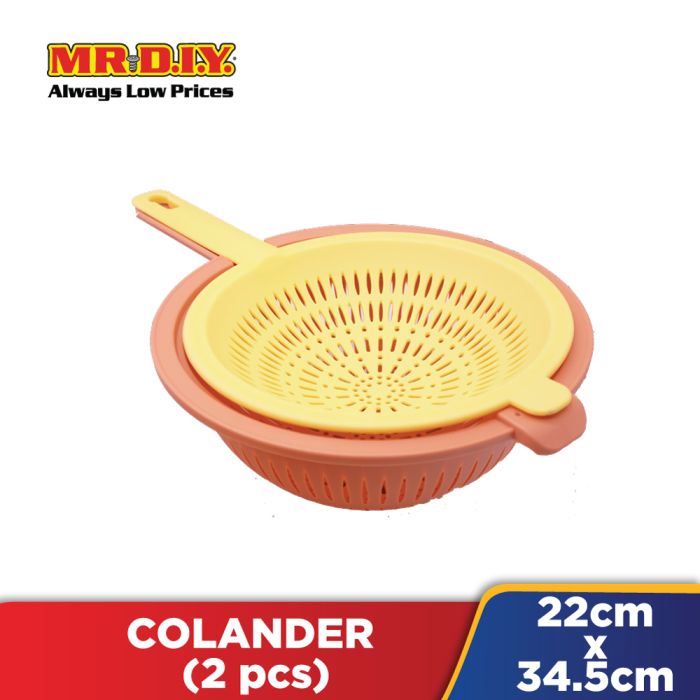 (MR.DIY) Two Color Colander (2 pieces)(22x34.5x9cm) | MR.DIY