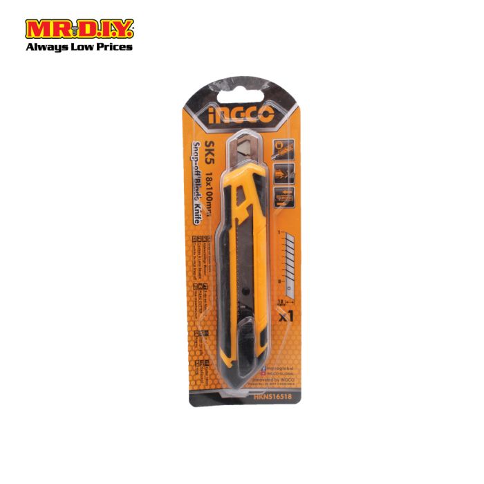 Ingco Snap Off Blade Knife Cutter 18x100mm Hkns16518 Mr Diy