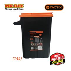 TACTIX Multi-Purpose Storage Plastic Bin Box With Handle 320254 (14L) (36.6 x 19.1 x 41.6cm)