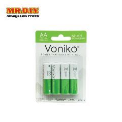 VONIKO Rechargeable Ni-MH Battery HR6 1.2V AA 2000mAh (4pcs)