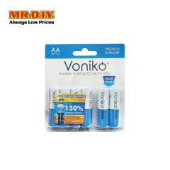 [VALUE PACK] VONIKO Premium Alkaline Battery LR6 1.5V AA (4 + 2pcs)