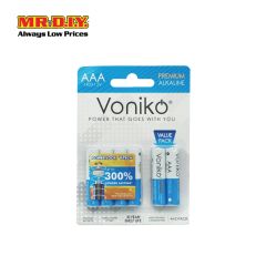 [VALUE PACK] VONIKO Premium Alkaline Battery LR03 1.5V AAA (4 + 2pcs)