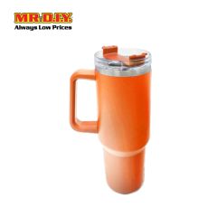 (MR. DIY) Stainless Steel Mug Thermos Flask with Straw (1200ml) -  ORANGE - Color Series