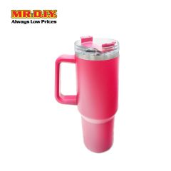 (MR. DIY) Stainless Steel Mug Thermos Flask with Straw (1200ml) -  RED - Color Series