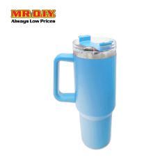 (MR. DIY) Stainless Steel Mug Thermos Flask with Straw (1200ml) -  LIGHT BLUE - Color Series