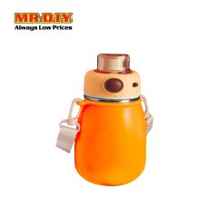 (MR. DIY) Stainless Steel Bottle Tumbler with Straw (600ml) -  ORANGE - Color Series