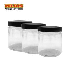 [VALUE PACK] (MR.DIY) Durable Plastic Jar Container (3 x 300ml)