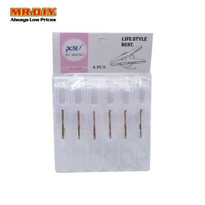 XS Clothes Peg - Translucent White (6pcs)